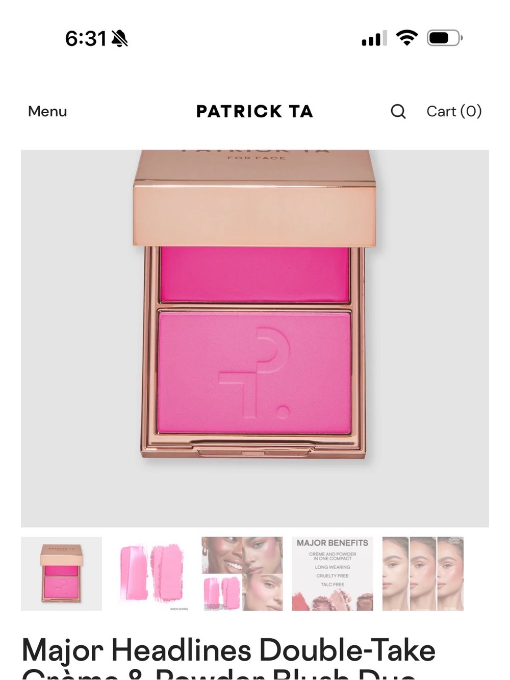 Patrick Ta Major Headlines Double-Take Crème & Powder Blush Duo — She’s Giving